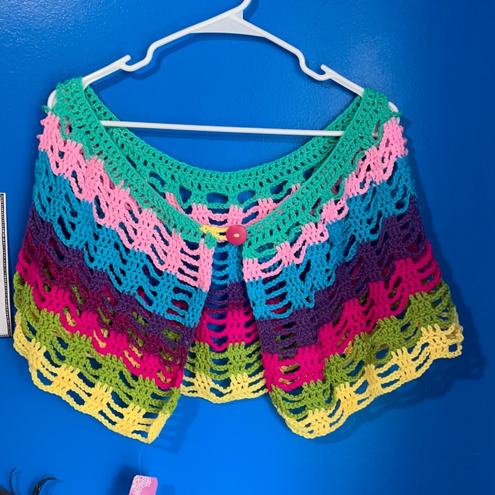 Beautiful Colorful crocheted Wrap. Handcrafted with Love ❤️ - Picture 1 of 3